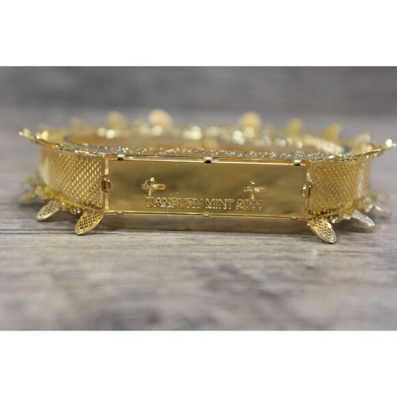 Danbury Mint gold plated brass filigree holiday keepsake ornament set of 3‎ - Picture 7 of 16